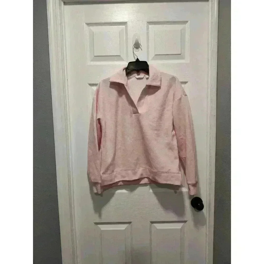 Lady Hagen Pink Golf V Neck Pullover Sweatshirt‎ Size Small